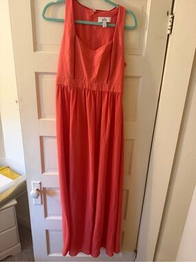 Badgley Mischka Coral Sleeveless Girls' Maxi Dress